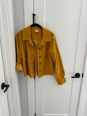 CAbi Mustard Corduroy Button Jacket